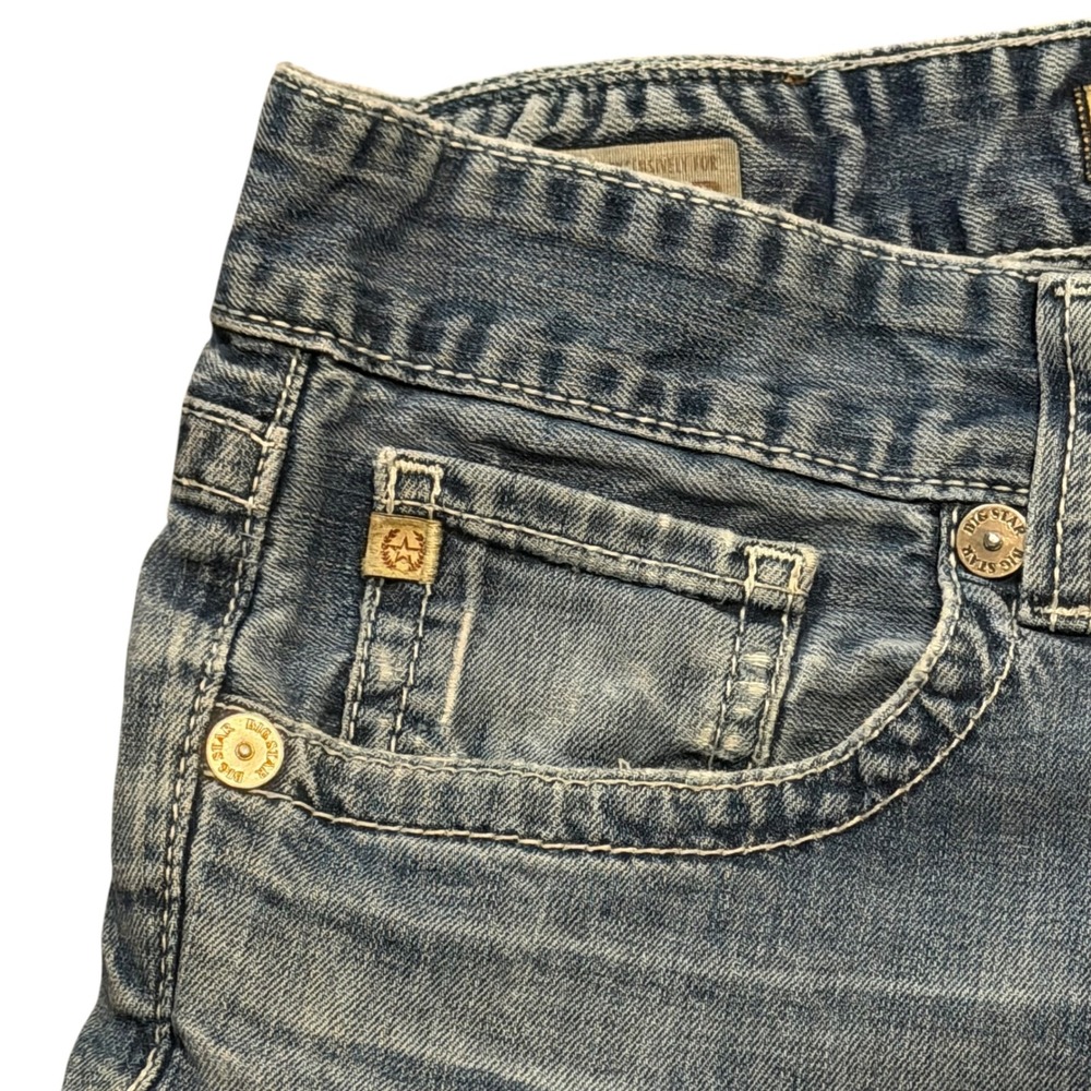 Big Star Pioneer Regular Boot Cut Jeans Mens 36R Medium Wash Buckle DMP10HCRSVY - Picture 10 of 16